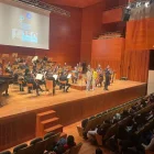L’Orquesta Julià Carbonell, ahir en una de les sessions per a escolars a l’Auditori de Lleida. - OJC