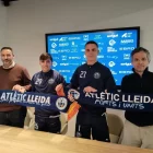 Jaume Pascual i Quim Utgés, durant la presentació.