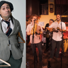 Pepe Viyuela, que actuarà a Balaguer, i la banda Sonsonite, que actuarà a la Festa Major d'Hivern d'Algerri.