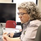 Imma Solé, subdirectora de Protecció Civil, durant la reunió de seguiment de les nevades i fred a Catalunya.