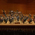 L’Orquestra Julià Carbonell (OJC), dirigida per Xavier Pagès-Corella, ahir a l’Auditori de Lleida. - PAU PASCUAL PRAT