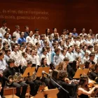 Els participants en el concert d’ahir van deixar petit l’escenari de l’Auditori. - PAERIA