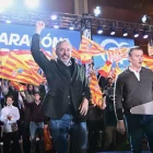 Azcón va rebre ahir el suport de Feijóo al tancament de campanya. - EUROPA PRESS
