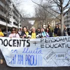 La manifestació dels docents de la Seu va sortir des de la plaça del Codina. - JORDI BONILLA