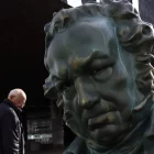 Una de les rèpliques del cap de Goya, dimarts a Barcelona. - ACN / NICO TOMÁS LANCHON