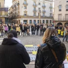 La concentració de docents a Tàrrega. - LAIA PEDRÓS