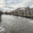 La Pallaresa baixa crescuda al seu pas per Rialb per la pluja i el desglaç. - EDGAR ALDANA