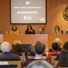 L’equip de govern, ERC i PSC, va presentar ahir la proposta de pressupost per al 2026 a la ciutadania. - LAIA PEDRÓS