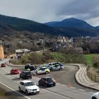 Imatge dels controls conjunts a l’entrada de la Seu. - MOSSOS D’ESQUADRA