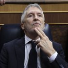 El ministro del Interior, Fernando Grande Marlaska, en la sesión de Control celebrada este miércoles en el Congreso.