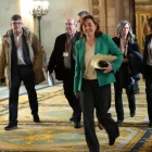 Paneque arribant ahir a la comissió al Parlament. - ACN