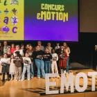 Fotografia de grup dels guanyadors del concurs e-Motion, ahir en la gala celebrada a la Llotja. - XAVI RUÉ