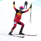 Oriol Cardona va poder festejar el triomf abans de travessar la meta. - COE