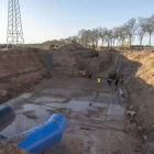 Les obres de la bassa de regadiu de Juneda dins de la fase de modernització que executa l’Estat. - PAU PASCUAL PRAT