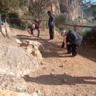 Primers visitants a la Roca dels Bous amb les ulleres de realitat virtual / Espai Origens