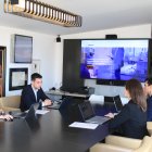 Responsables de Talentea reunits a les seves oficines de Lleida.