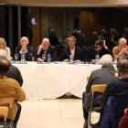 Una vista de l’assemblea de socis celebrada ahir a la nit al CT Lleida. - AMADO FORROLLA
