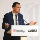 El conseller Òscar Ordeig va donar a conèixer els resultats de les exportacions agroalimentàries el 2025. - ANDREA SALAZAR/ACN