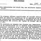 La nota del CESID sobre possibles reunions del rei amb els autors del 23-F.