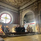 Les autoritats van visitar ahir el temple amb el prior de la congregació, Eduard Segarra. - AJUNTAMENT DE LLEIDA