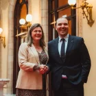 La síndica d’Aran, Maria Vergés, i el conseller de la Presidència, Albert Dalmau, ahir al Parlament. - GENERALITAT DE CATALUNYA