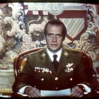 El rei Joan Carles durant el seu discurs a televisió després de l’assalt al Congrés. - EFE