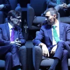 Salvador Illa i Pedro Sánchez van inaugurar ahir la fira juntament amb més autoritats. - ACN