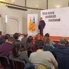 Oriol Junqueras va parlar a la sala de Sant Domènec de la Seu. - C. SANS