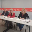 Manel Ezquerra, Judith Alcalà i Neus Comes, diputats del PSC de la demarcació de Lleida. - PSC