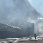 L’estat en què ha quedat l’antiga fàbrica d’aigua d’Arinsal després de l'incendi.