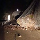 L'esllavissada, a l'altura del pont de Viu.