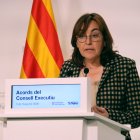 La portaveu del Govern, Sílvia Paneque, en roda de premsa.