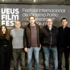 Part de l'equip del Veus Film Fest a la presentació d'aquest a les Borges Blanques