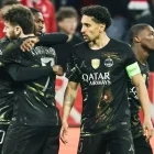 Els jugadors del PSG celebren el gol de Dembélé, que va obrir el marcador en els primers minuts. - EFE