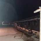 Vista de la granja afectada per un incendi a la Granadella.