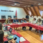 Imatge de la reunió en la qual es va acordar el nou conveni.