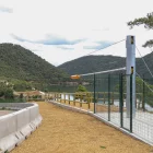 L’arribada. La infraestructura recorre un quilòmetre de longitud i creua dos vegades el pantà fins a la zona de frenada. - E.FARNELL
