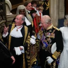 El rei Carles III i la reina Camil·la durant l’Obertura del Parlament. - SUZANNE PLUNKETT / PA WIRE / DPA