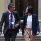 Trapero i Parlon a l’arribar a la compareixença al Parlament. - EUROPA PRESS