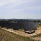 La central solar en obres d’Auliver, entre Llardecans i la Granadella. - AMADO FORROLLA