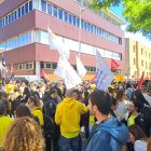 Imatge de la protesta dels docents a Lleida