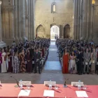 L’entrega de les orles del grau en Medicina va tenir lloc ahir a la nau central de la Seu Vella. - PAU PASCUAL