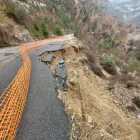 El despreniment de terreny que va afectar la carretera de Gurp. - AJUNTAMENT DE TREMP