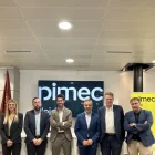 Palau i Bravo flanquegen Solans després de la reunió. - PP
