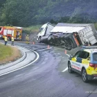Camion accidentat era setmana passada en tram dera N-230 entre era boca nòrd deth tunèl e Vielha.