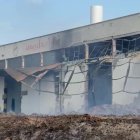 L'estat d'una de les naus de la cooperativa Arcofrut aquest dimarts.