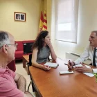 Crespín durant la reunió mantinguda ahir. - SUBDELEGACIÓ DEL GOVERN A LLEIDA