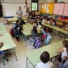 Primer dia del curs a l’escola Frederic Godàs. - AMADO FORROLLA