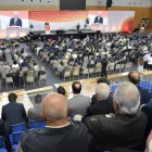 Més de 900 empresaris van assistir ahir a la 37 Trobada Empresarial al Pirineu, celebrada a la Seu d’Urgell. - C. SANS