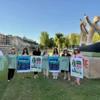 Imatge de la presentació de l’edició vinent de la Transsegre ahir al parc fluvial. - A.B.